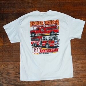 Fire Department Tee: Prince George, VA Volunteer, Sz XL